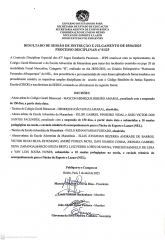 Notícia: RESULTADO PROCESSO DISICPLINAR Nº 01/2025